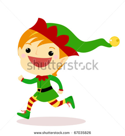 Christmas Elf Running