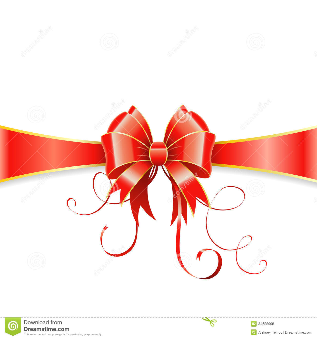 Christmas Ribbon Bow Vector