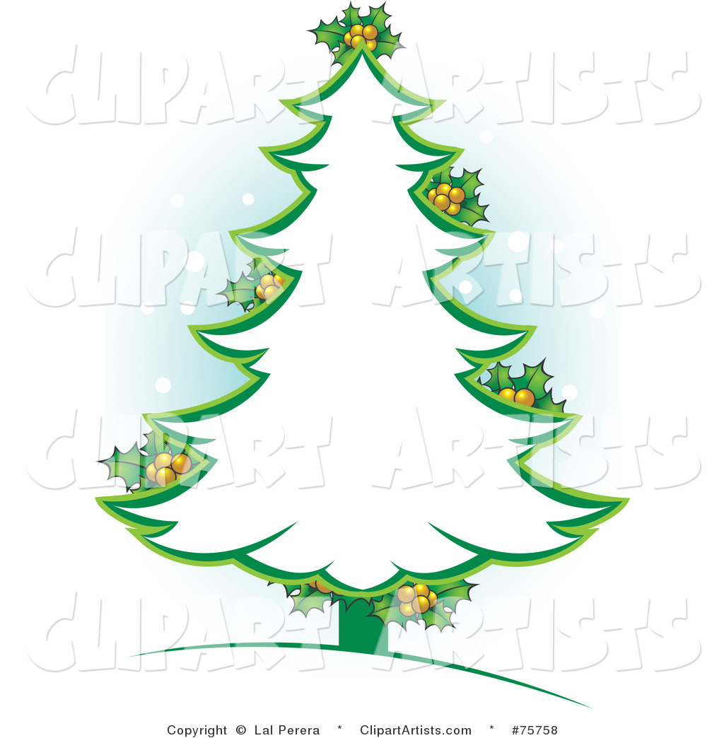 Christmas Tree Outline Clip Art Free