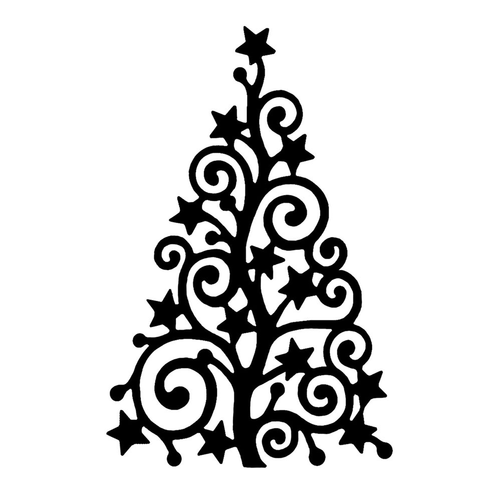 Christmas Tree Rubber Stamp