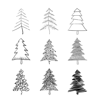 Christmas Tree Silhouette Vector