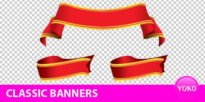 Classic Ribbon Banner Vector