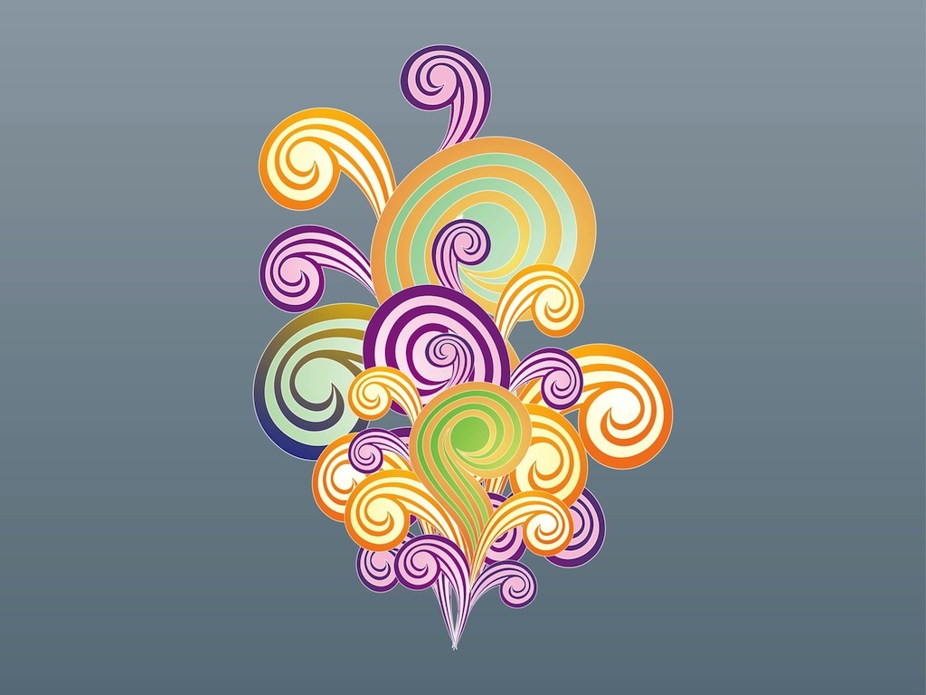 Colorful Swirl Vector Design