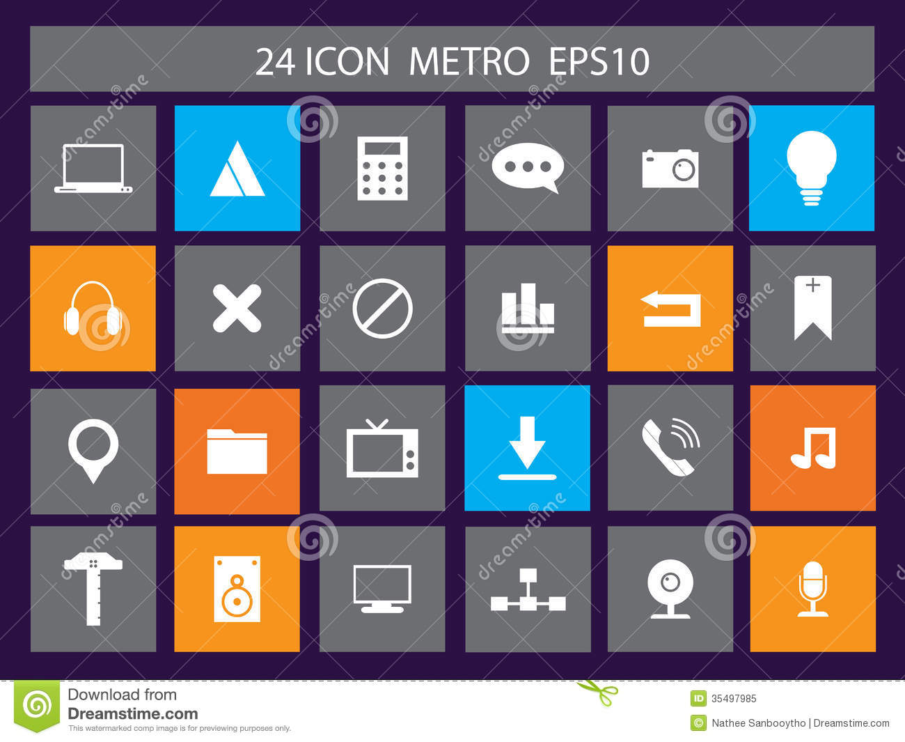 Computer Metro Icon Design