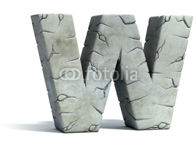 Cracked Stone 3D Font