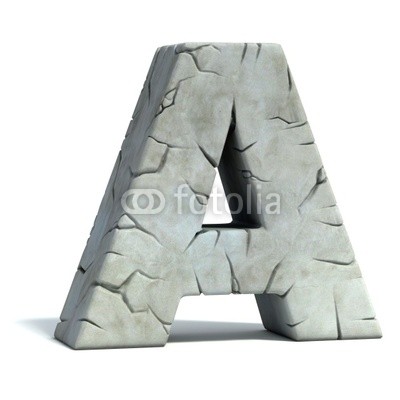 Cracked Stone 3D Font