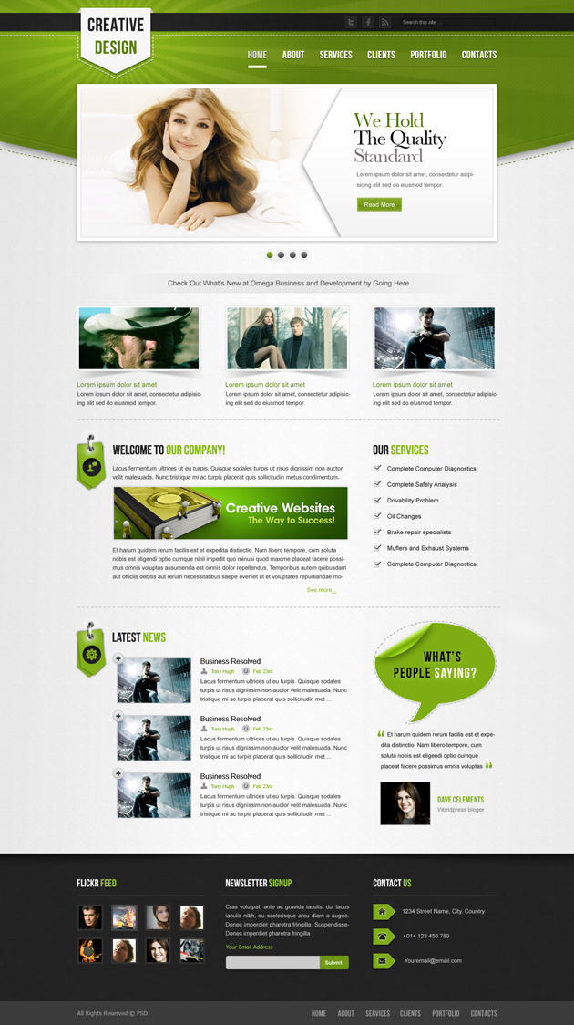 Creative Web Design Templates Free