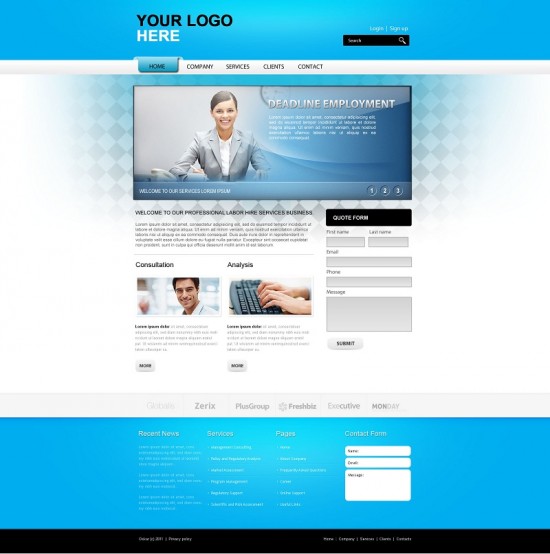 Creative Website Templates PSD Free