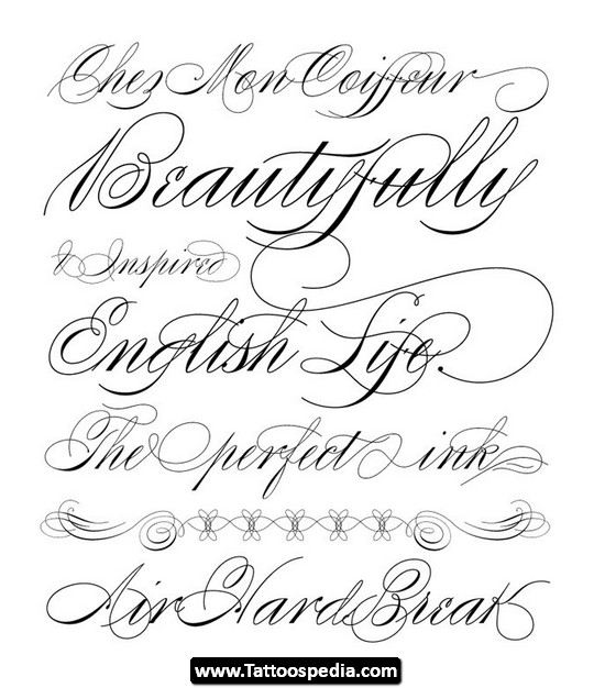 Cursive Tattoo Fonts Generator Cursive Tattoo Fonts Generator