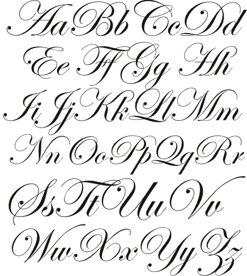 Cursive Tattoo Fonts Cursive Tattoo Fonts