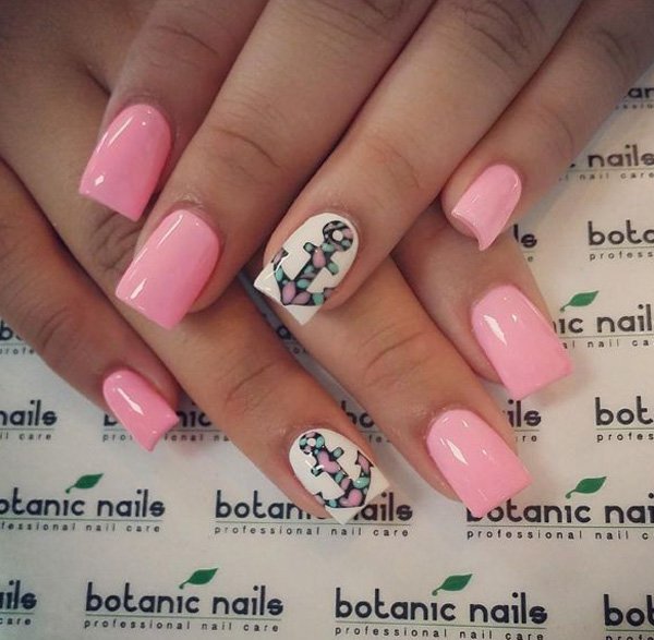 Cute Anchor Nail Design Cute Anchor Nail Design