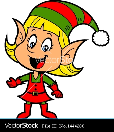 Cute Christmas Elves Girl