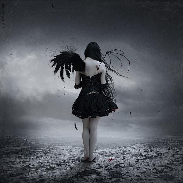 Fallen Angel with Broken Wings