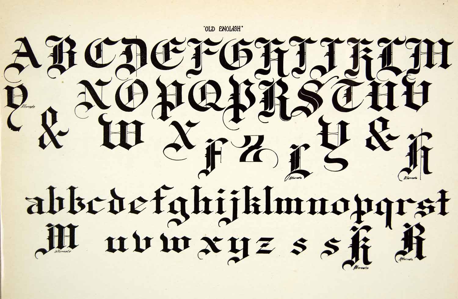 Fancy Old English Letters Alphabet
