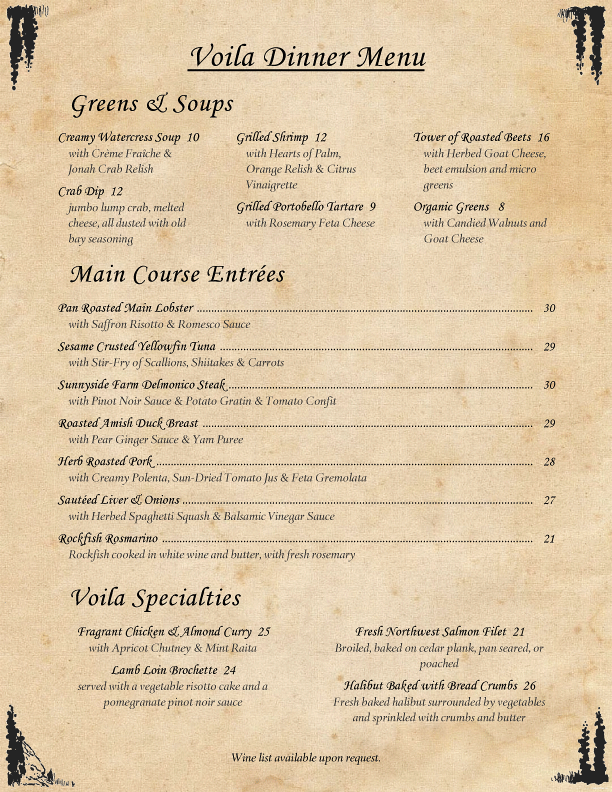 Fancy Restaurant Menu Template