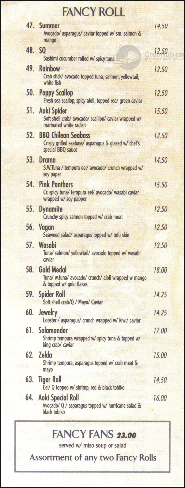 Fancy Restaurant Menus