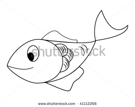 Fish Shape Drawing