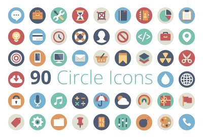 Flat Circle Icons Free