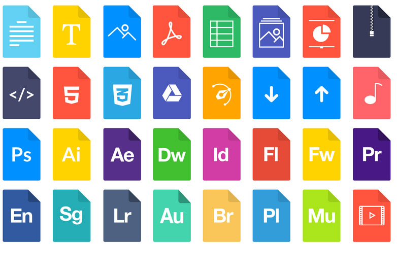 Flat File Type Icons