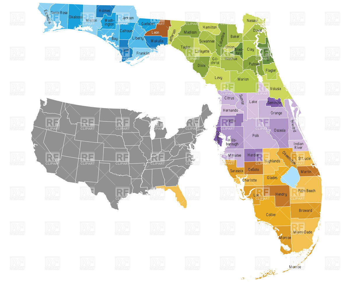 Florida State Map Counties