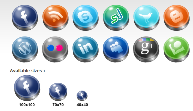Free 3D Social Media Icons Free 3D Social Media Icons