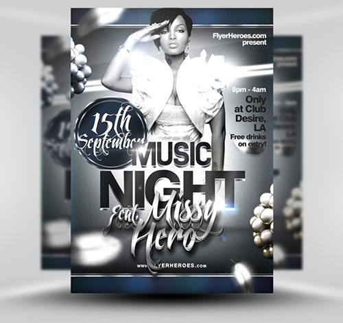 Free Club Flyer Design Template