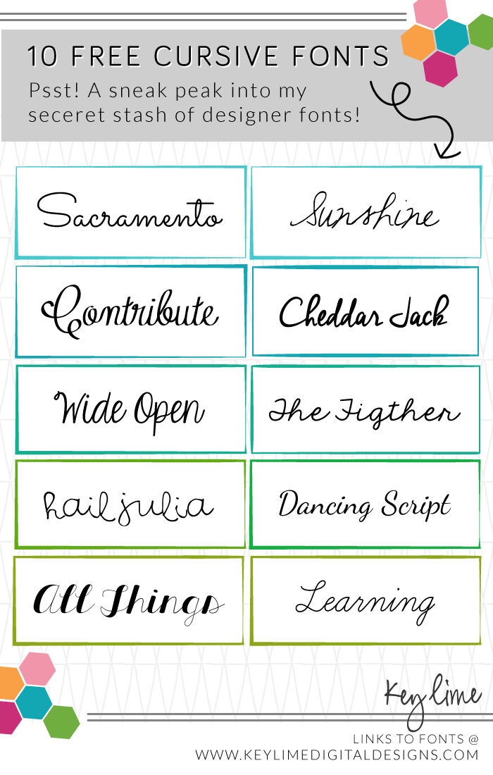 Free Cursive Fonts