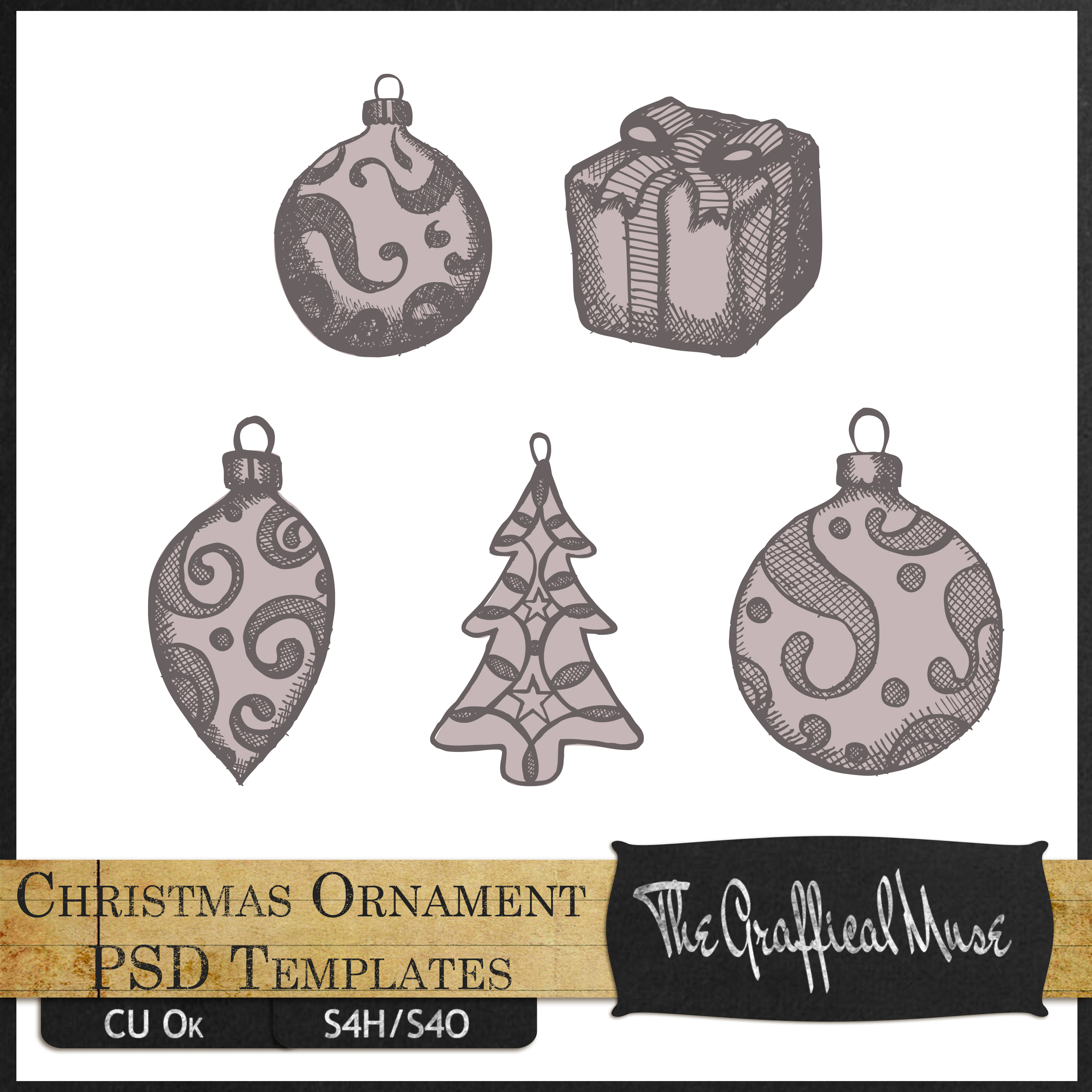 Free Photoshop Christmas Ornament Templates