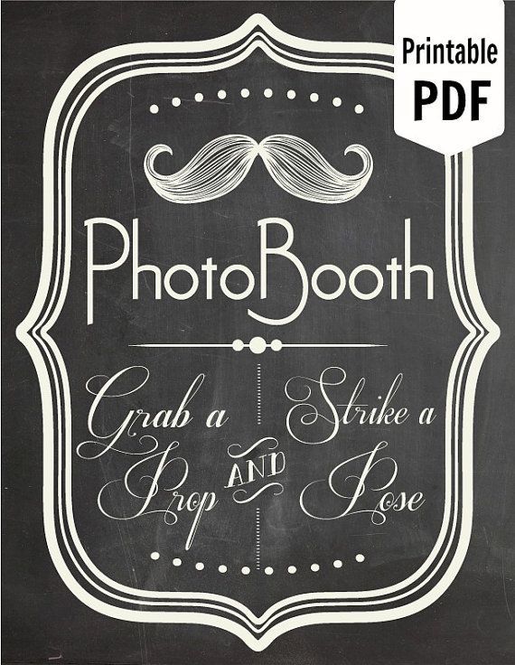 Free Printable Photo Booth Props Signs