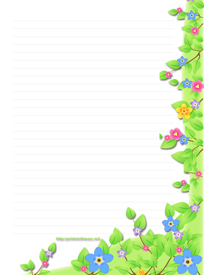 Free Printable Spring Paper Free Printable Spring Paper