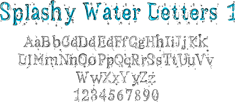 Free Water Letters Font