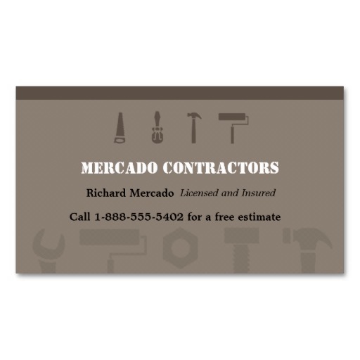 General Contractor Business Cards