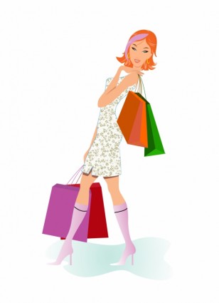 Girl with Shopping Bag
