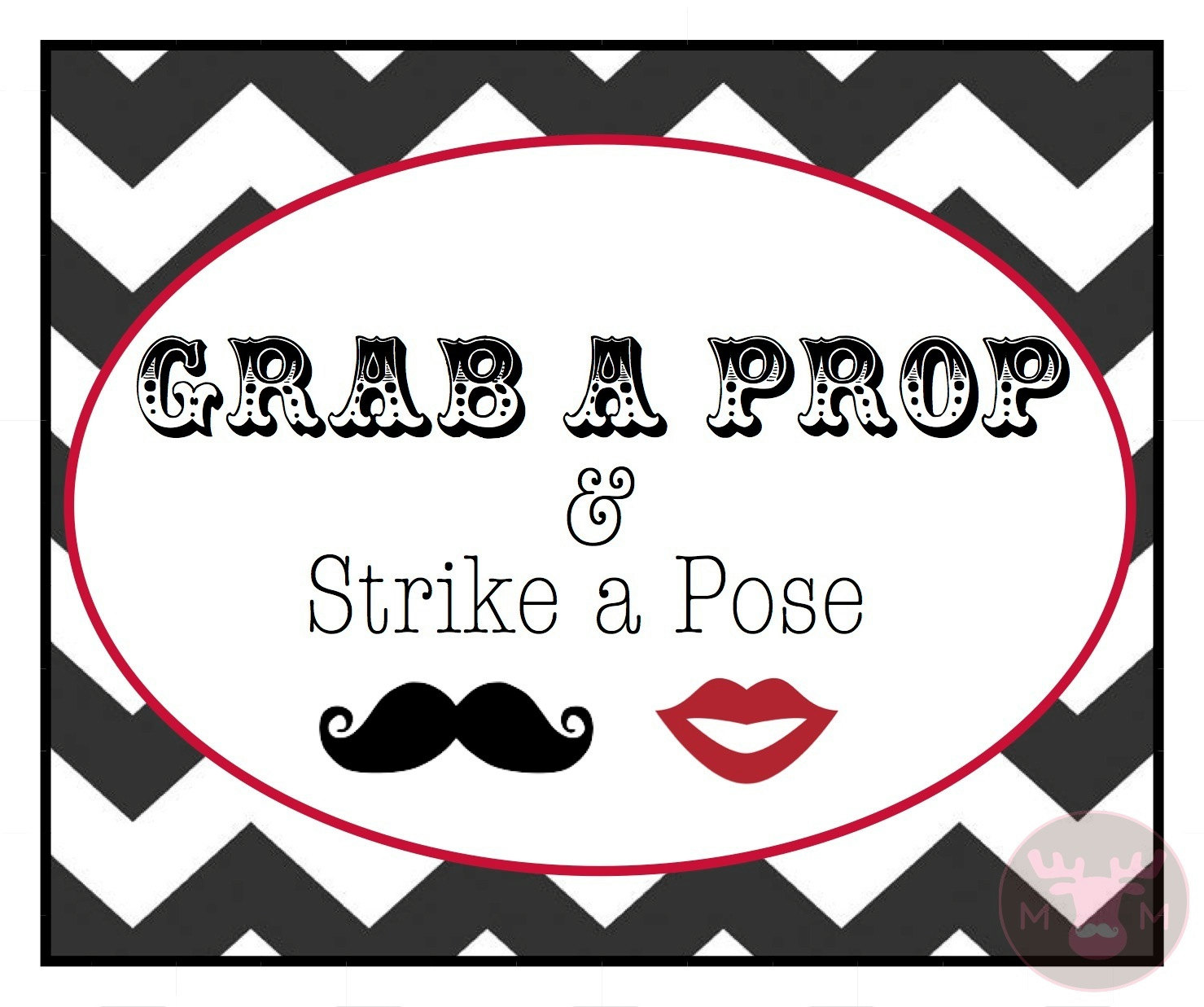 Grab a Prop Photo Booth Sign