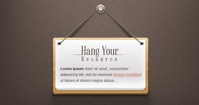 Hanging Sign PSD