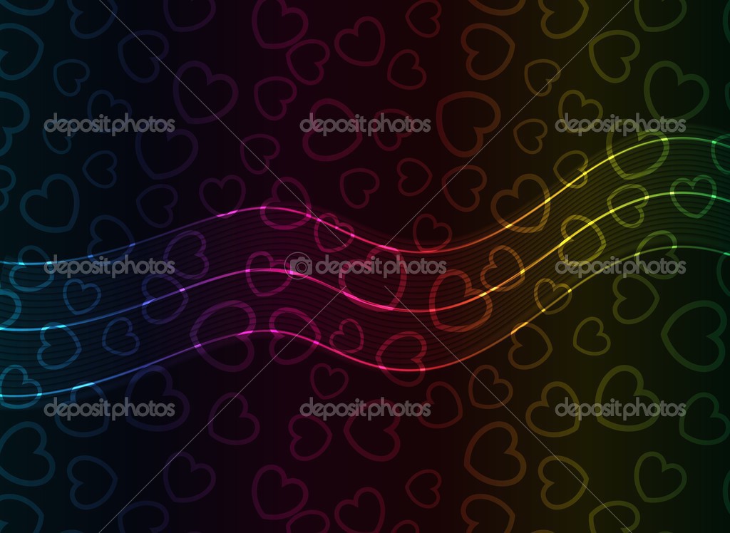 Hearts with Transparent Background Light