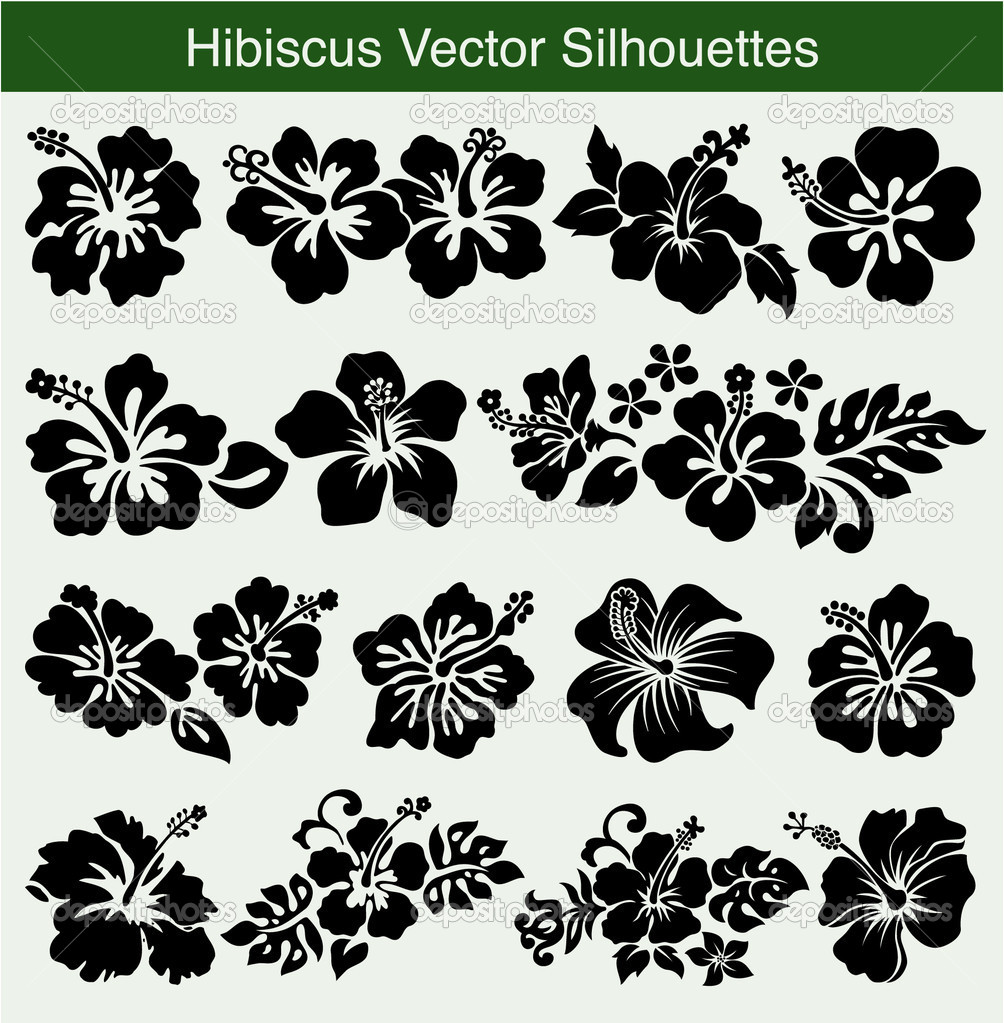 Hibiscus Silhouette Vector