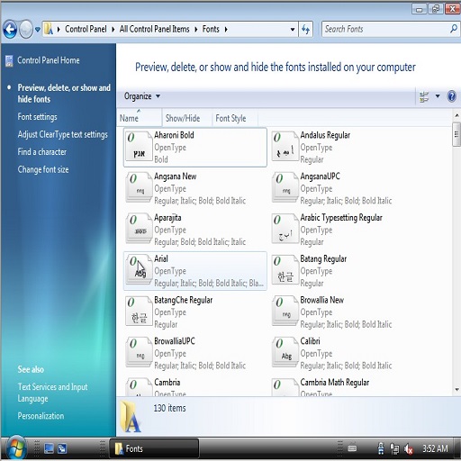 How to Install New Fonts in Windows 7