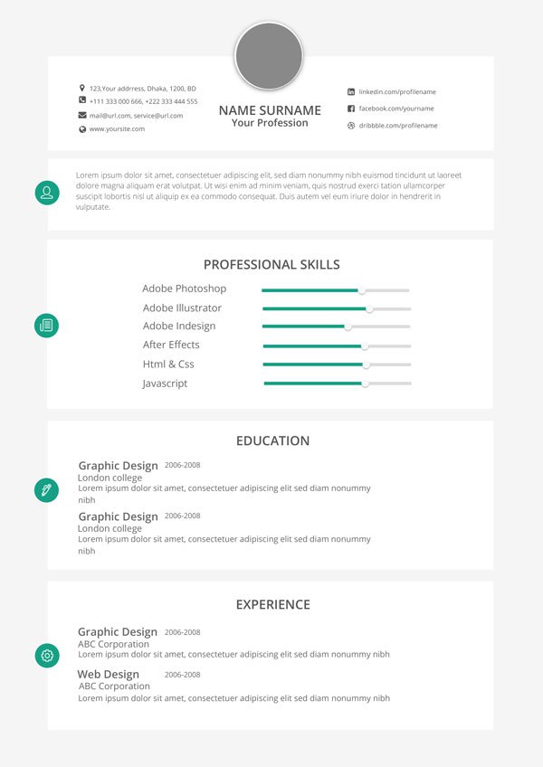 Infographic Resume Templates