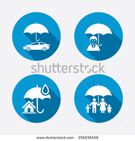 Life Insurance Home Auto Umbrella Symbols