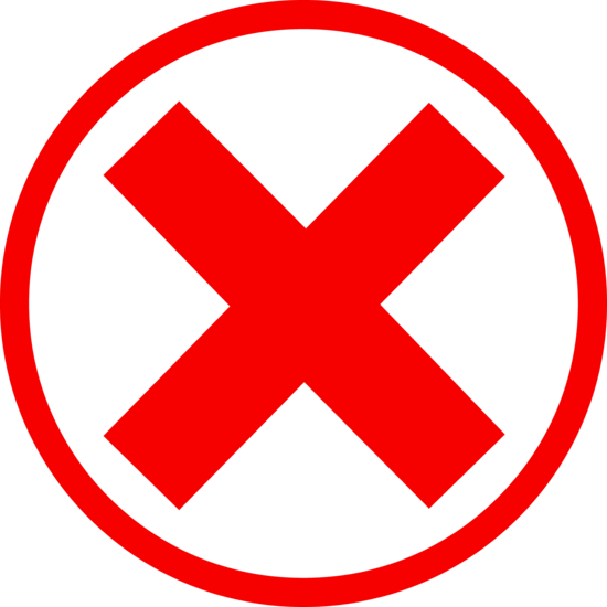 Logo Red Circle with X