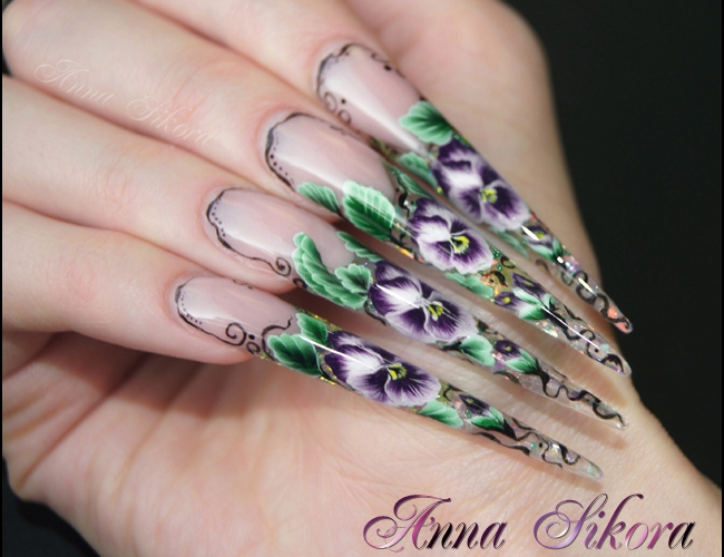 Long Acrylic Nail Designs