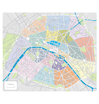 Map of Paris France Landmarks