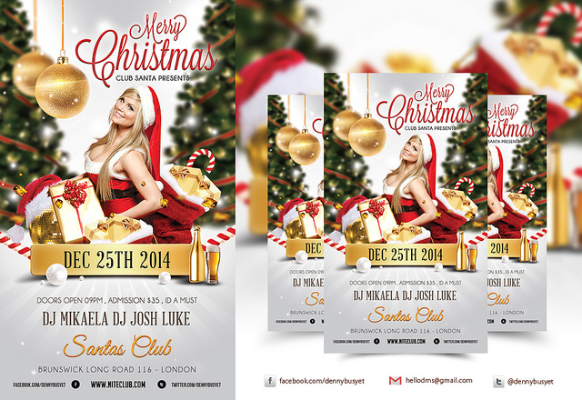 Merry Christmas Flyer Template Free