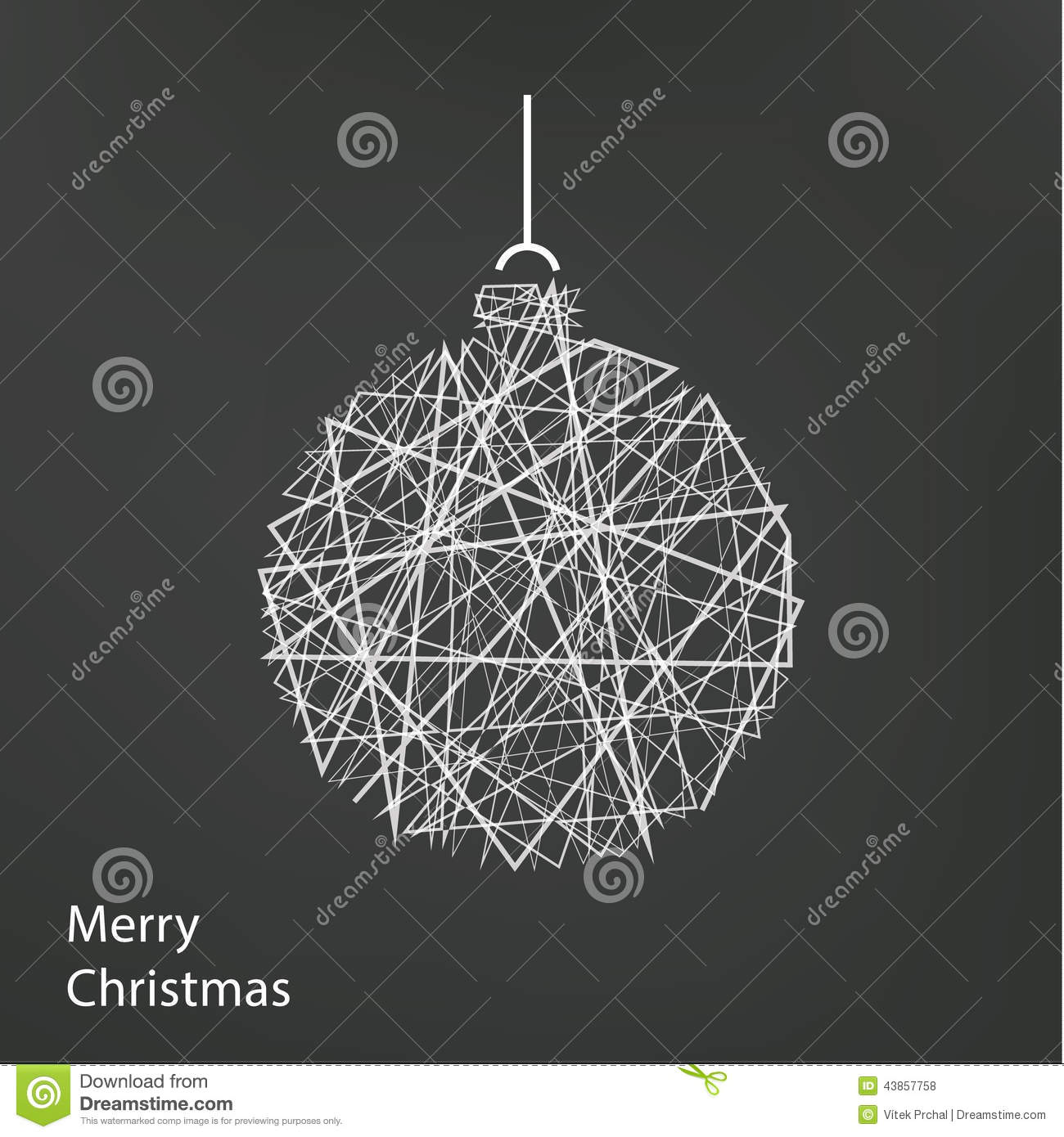 Modern Christmas Tree Outline