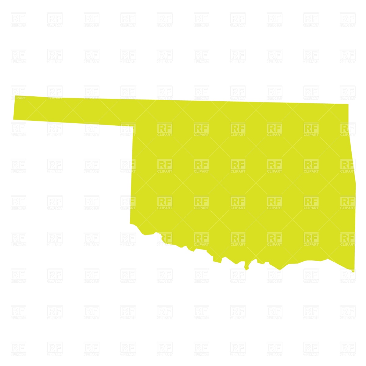 Oklahoma State Map Vector Art