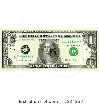 One Dollar Bill Clip Art