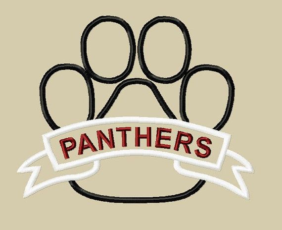 Panther Paw Embroidery Design Panther Paw Embroidery Design