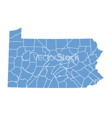 Pennsylvania State Map Vector