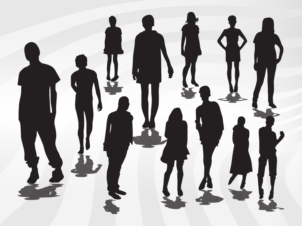 People Silhouette Vector Clip Art